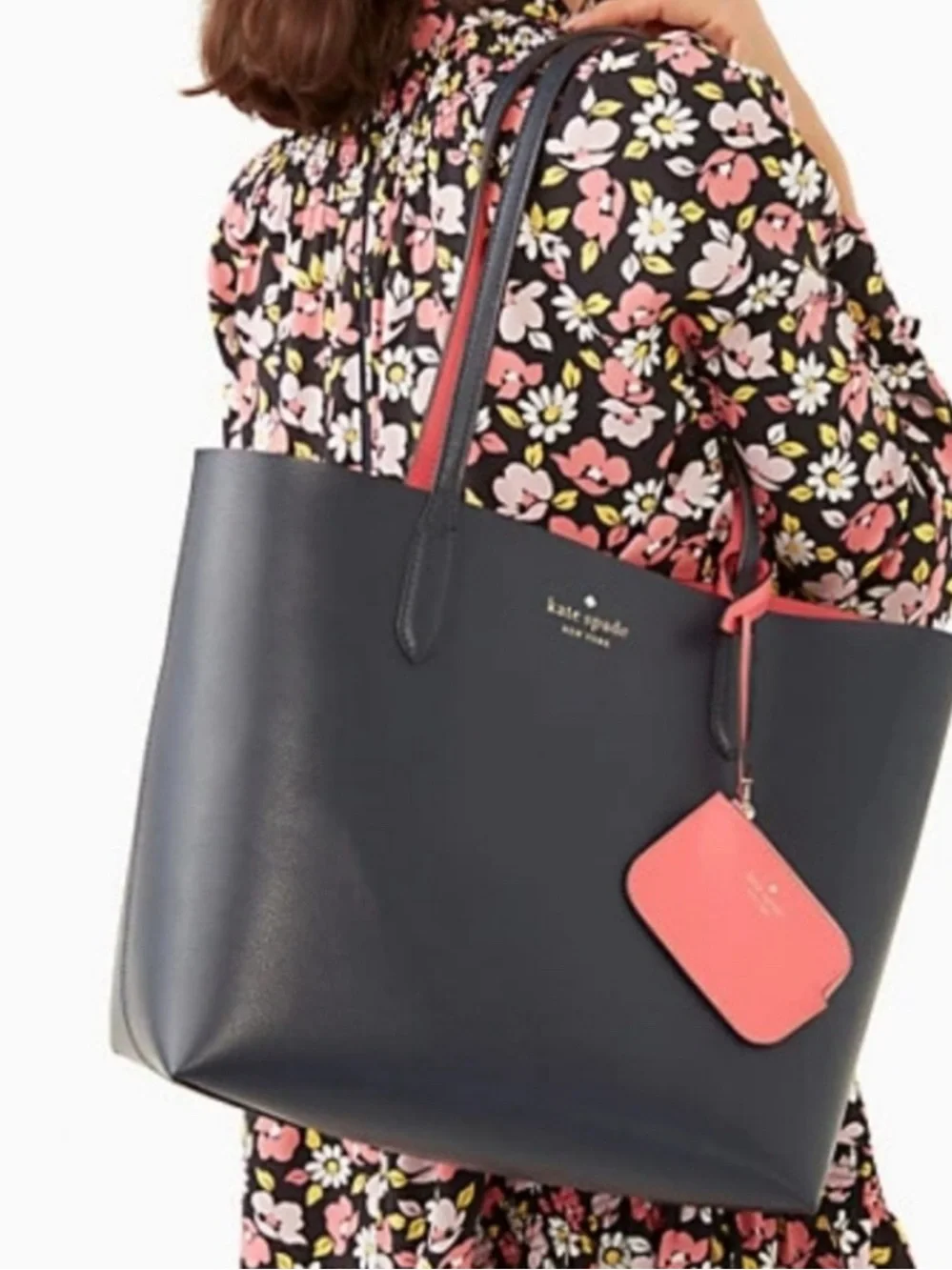 Kate Spade Ava Reversible Tote Navy/Pink